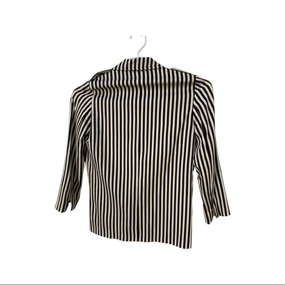 Zara TRF black cream strike blazer size XS like new - Picture 8 of 8